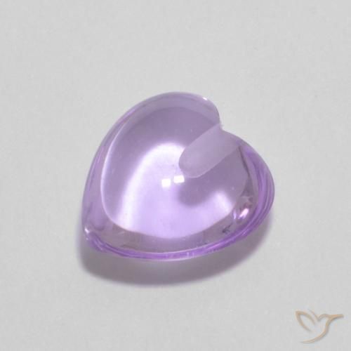 0.95ct Naturel Medium Light-Violet Améthyste, Cœur, Transparent