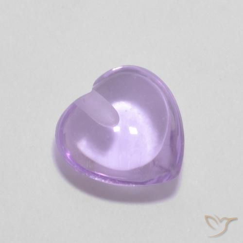 Améthyste Medium Light-Violet naturelle Cœur, 0.95 ct, Transparent