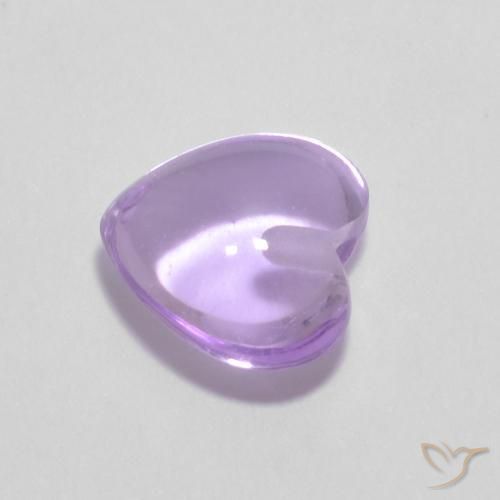Améthyste Medium Light-Violet naturelle Cœur, 0.95 ct, Transparent