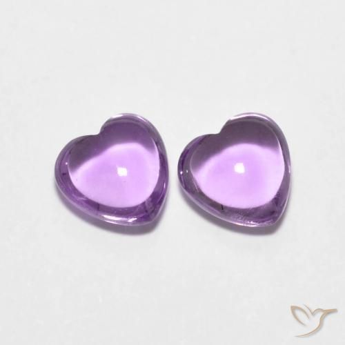 1.62ctw Naturel Violet Rosâtre Améthyste, Cœur, Transparent