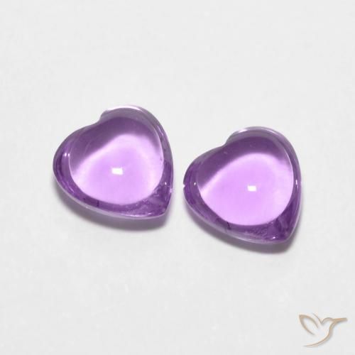 1.69ctw Naturel Violet Rosâtre Améthyste, Cœur, Transparent