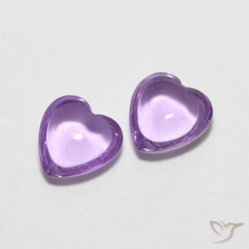 1.69ctw Naturel Violet moyen Améthyste, Cœur, Transparent