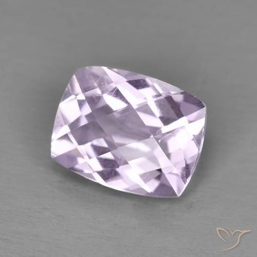 Améthyste Violet rosâtre léger naturelle Coussin, 2.02 ct, VVS