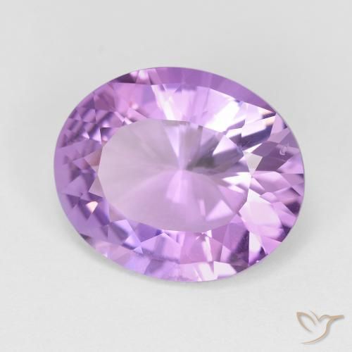 Améthyste Violet Rosâtre naturelle ovale, 6.17 ct, VVS