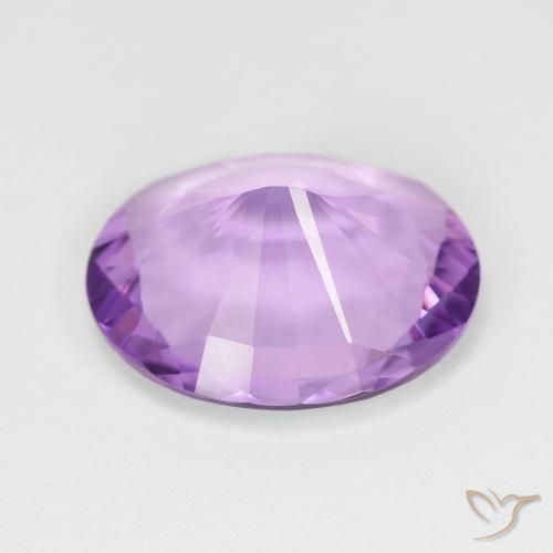 Améthyste Violet Rosâtre naturelle ovale, 6.17 ct, VVS