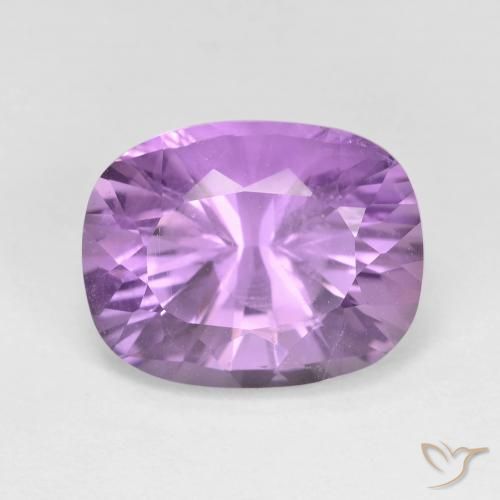 6.21ct Naturel Violet Rosâtre Améthyste, Coussin, VVS-VS