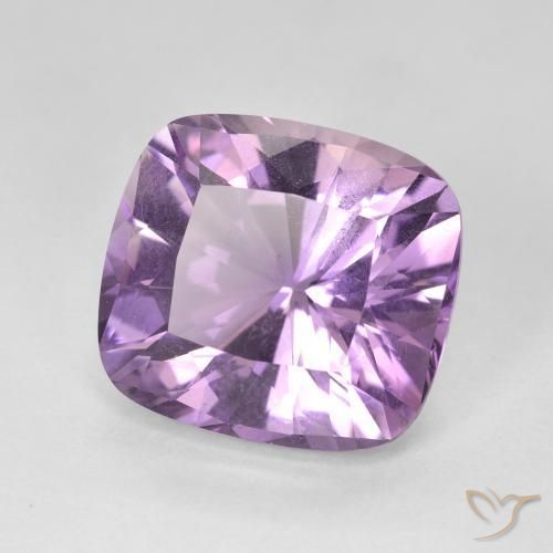 Améthyste Violet violacé naturelle Coussin, 8.76 ct, VVS