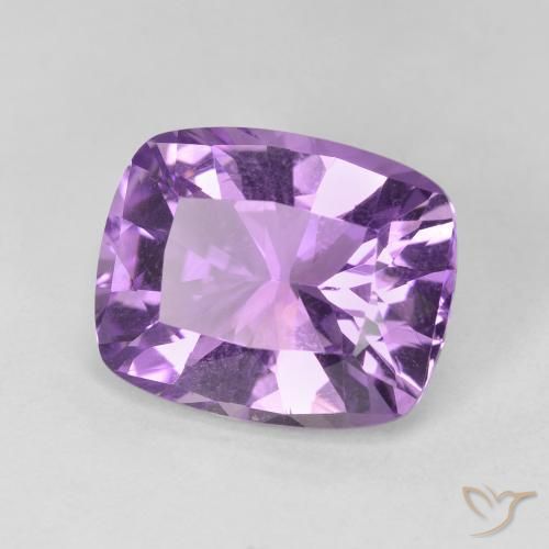 Améthyste Violet rosé foncé naturelle Coussin, 5.68 ct, VVS