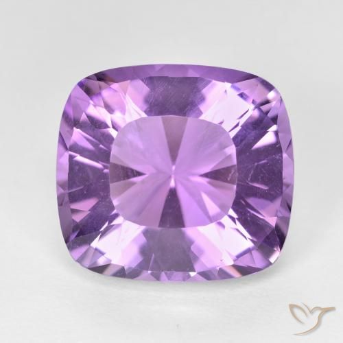 8.55ct Naturel Violet rosâtre moyen Améthyste, Coussin, VVS