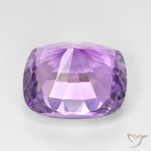 Améthyste Violet rosâtre moyen naturelle Coussin, 8.55 ct, VVS