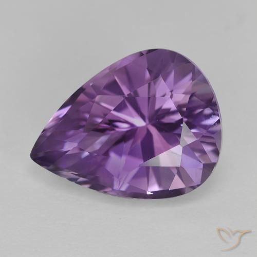 4.74ct Naturel Medium Light Purplish-Violet Améthyste, En forme de poire, VVS