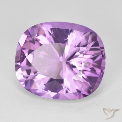 Améthyste Violet moyen naturelle Coussin, 10.42 ct, VVS