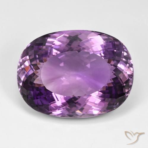 100.51ct Naturel Light-Medium Violet Améthyste, ovale, IF
