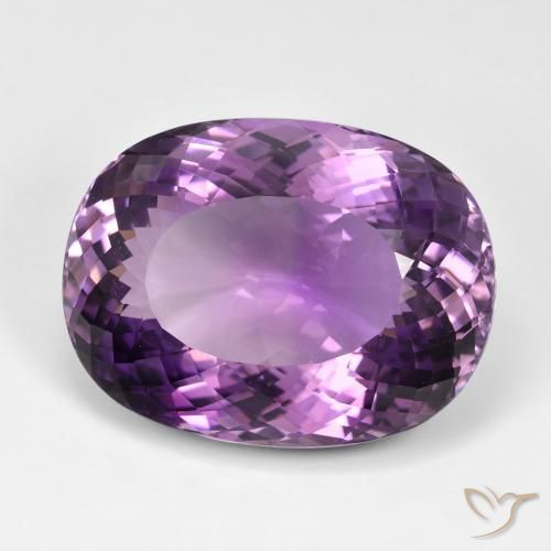 Améthyste Light-Medium Violet naturelle ovale, 100.51 ct, IF