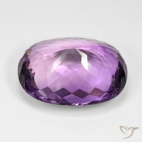 Améthyste Light-Medium Violet naturelle ovale, 100.51 ct, IF