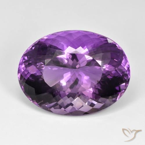 89.75ct Naturel Violet violacé Améthyste, ovale, IF