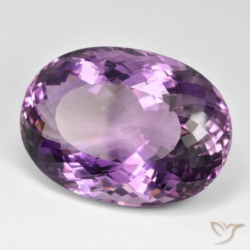 Améthyste Light-Medium Violet naturelle ovale, 105.24 ct, IF