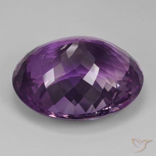 Améthyste Violet violacé naturelle Coupe ovale, 95.20 ct, VVS
