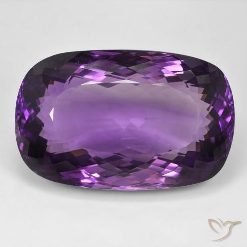 Améthyste Violet moyen naturelle Coupe coussin, 115.26 ct, IF