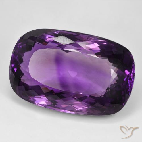 Améthyste Violet moyen naturelle Coupe coussin, 115.26 ct, IF