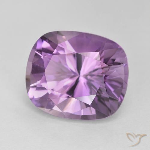 Améthyste Light-Medium Violet naturelle Coussin, 8.25 ct, VVS