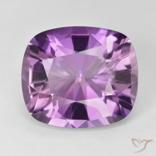 10.07ct Naturel Light-Medium Violet Améthyste, Coussin, VVS