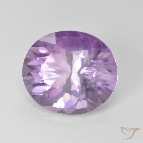 Améthyste Violet clair naturelle ovale, 5.07 ct, VS