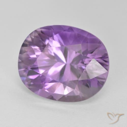 Améthyste Medium Light Purplish-Violet naturelle ovale, 9.17 ct, VS