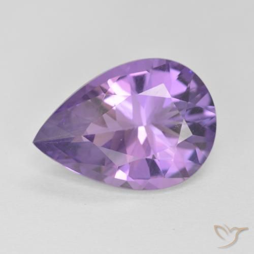 5.39ct Naturel Violet moyen Améthyste, En forme de poire, VVS