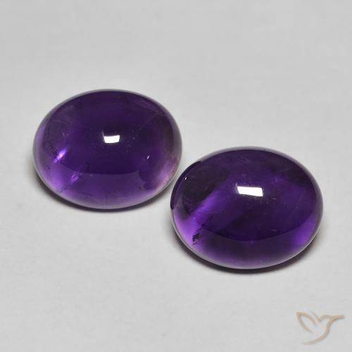 5.50ctw Naturel Violet foncé Améthyste, ovale, Transparent