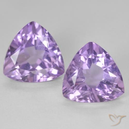 5.70ctw Naturel Violet Rosâtre Améthyste, Trillion, VS