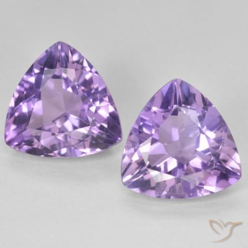 5.55ctw Naturel Violet moyen Améthyste, Trillion, VS