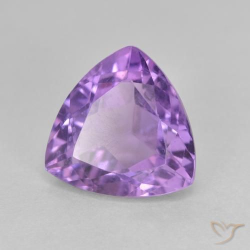 Améthyste Violet Rosâtre naturelle Trillion, 3.21 ct, VS