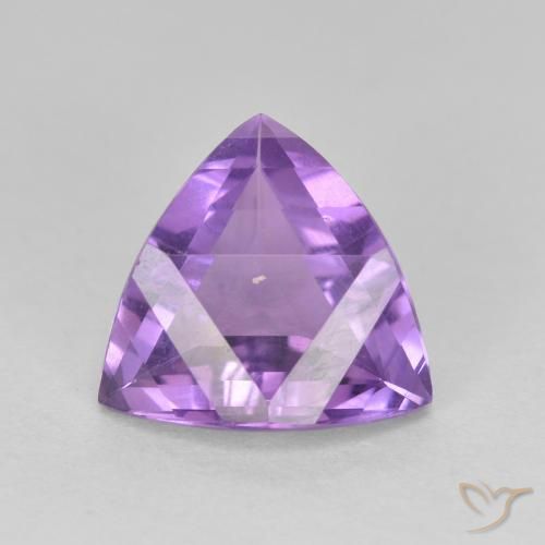 Améthyste Violet moyen naturelle Trillion, 2.85 ct, VS
