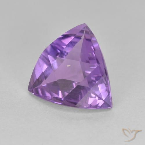 Améthyste Violet moyen naturelle Trillion, 2.85 ct, VS