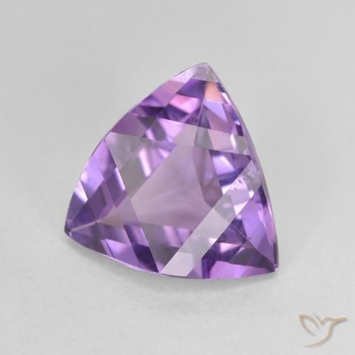 Améthyste Violet moyen naturelle Trillion, 2.95 ct, VS