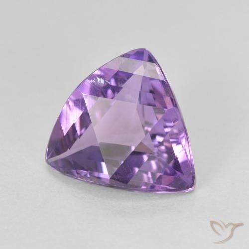 Améthyste Violet moyen naturelle Trillion, 3.05 ct, VVS-VS