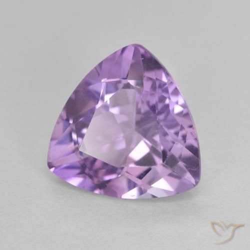 Améthyste Violet iris rosâtre naturelle Trillion, 2.92 ct, VVS