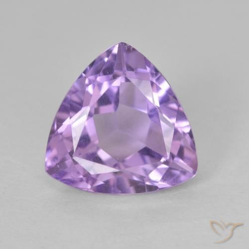 Améthyste Violet moyen naturelle Trillion, 2.98 ct, VS