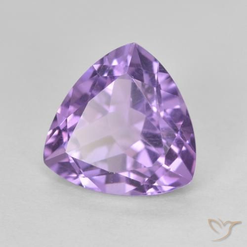 Améthyste Violet moyen naturelle Trillion, 3.24 ct, VVS-VS