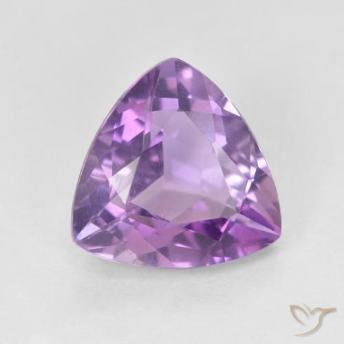 Améthyste Violet rose moyen naturelle Trillion, 3.03 ct, VVS-VS