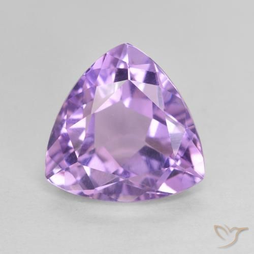 3.21ct Naturel Violet Rosâtre Améthyste, Trillion, VVS-VS