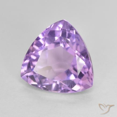 Améthyste Violet Rosâtre naturelle Trillion, 3.21 ct, VVS-VS