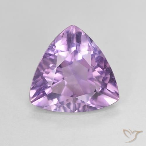 2.66ct Naturel Violet rose moyen Améthyste, Trillion, VVS-VS