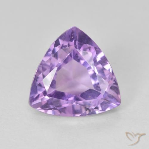 Améthyste Violet Rosâtre naturelle Trillion, 2.91 ct, VVS-VS