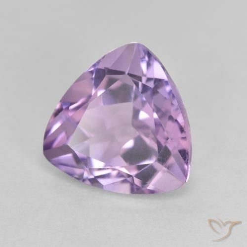 Améthyste Violet rose moyen naturelle Trillion, 2.88 ct, VVS-VS