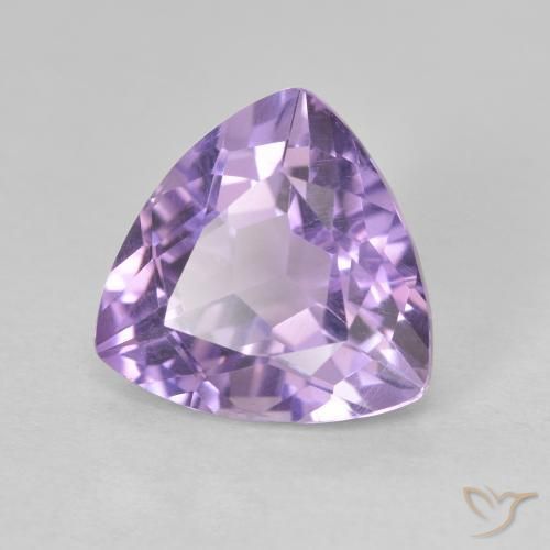 Améthyste Violet rose moyen naturelle Trillion, 3.11 ct, VVS-VS