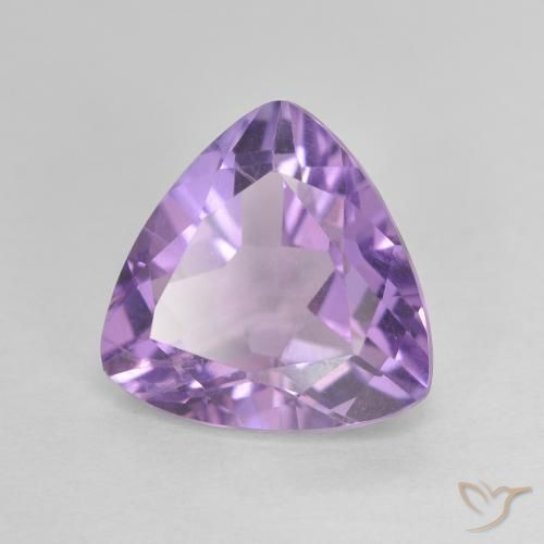 Améthyste Violet rose moyen naturelle Trillion, 2.74 ct, VVS-VS