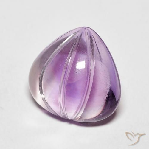Améthyste Violet Sangria naturelle En forme de poire, 4.11 ct, Transparent