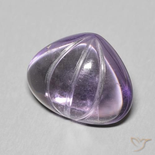 Améthyste Violet violacé naturelle En forme de poire, 5.85 ct, Transparent